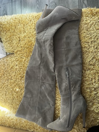 Grey suede over the - grey, over-the-knee