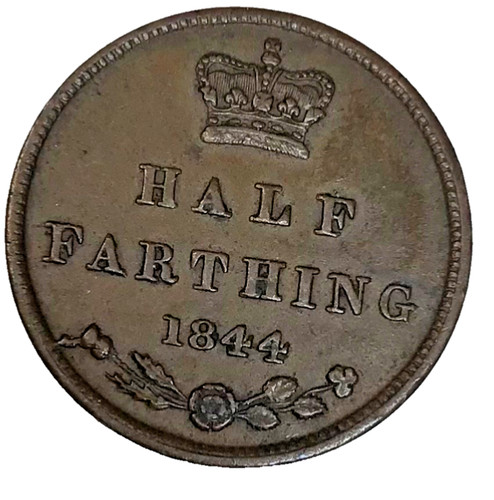 1844 victoria half farthing - 1844,