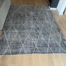 Dunelm Sheer Diamond Grey Rug