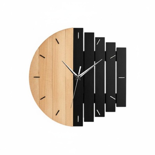 Wooden wall circular timepiece - circular,