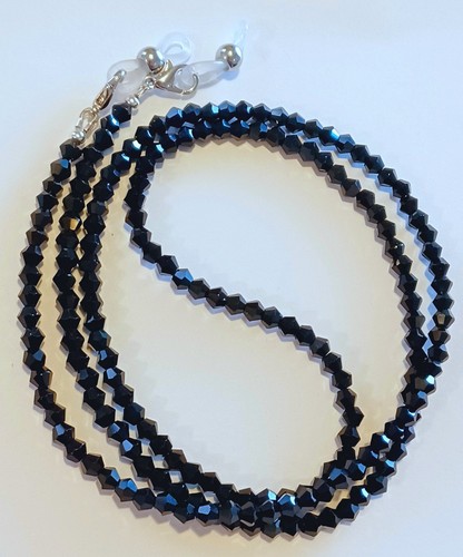 Eyeglass chain jet - 27", black