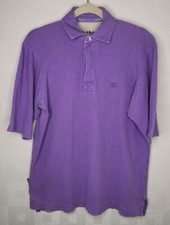 Men's purple Chatham Polo Shirt Printed Piqué Cotton UK XS