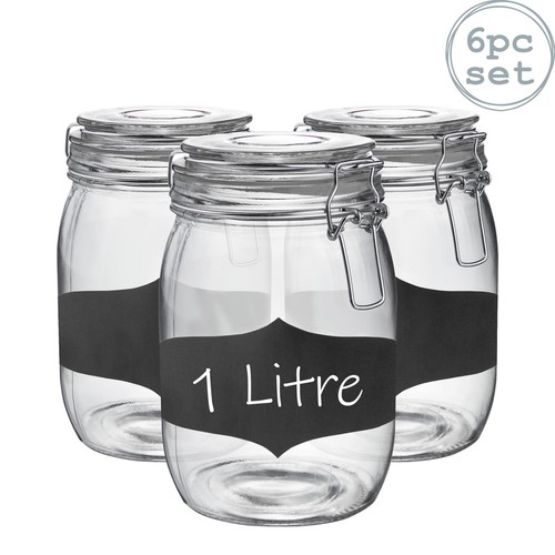 Glass storage jars labels - &,