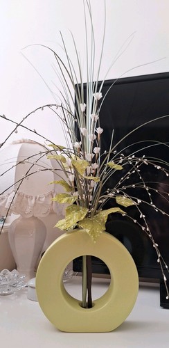 Dunut ceramic vase - ceramic,