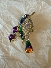 Rhinestone Colorful Robin Bird