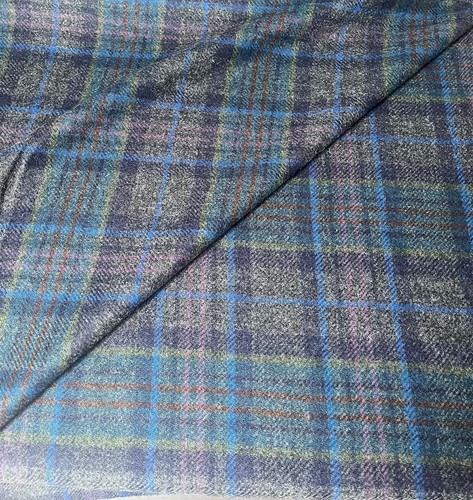 100 wool tweed fabric - tweed, blue