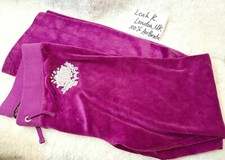 100% Genuine Juicy Couture Tracksuit Bottoms Purple USA Size 14 , Pre-loved 
