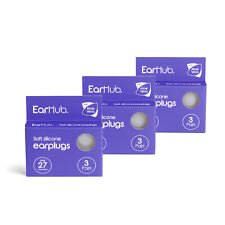 EarHub Soft silicone earplugs with aloe vera, moldable ear plugs - 9 PAIRS.