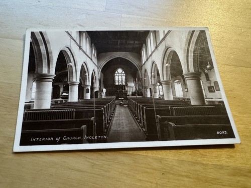 Postcard ingleton church - postcard,