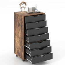 7-Drawer Brown Mobile File
