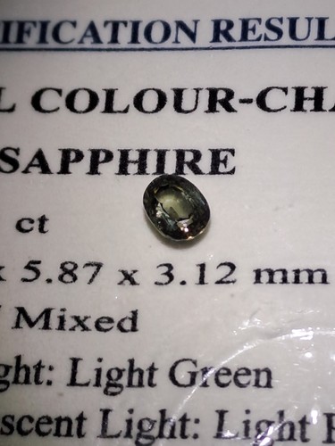 Colour change sapphire - colour,