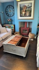 Shabby Chic Grey Large Solid