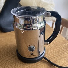 Nespresso Aeroccino Mod 3190 Milk Frother, silver & black Handle,good working 
