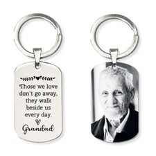 Personalised Engrave Keyring Memorial Gift In Loving Memory of Mum Dad Grandad
