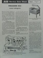 Ferguson 2 Wave Mono Radiogram Model 3324 Service manual
