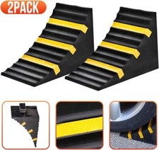 2PCS Wheel Chocks Car Wheel Rubber Stop Slider Block Stop Block Wheel