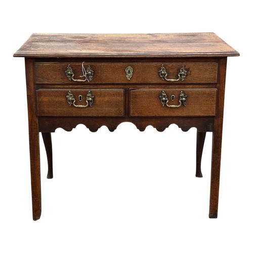 Antique georgian oak lowboy - antique,