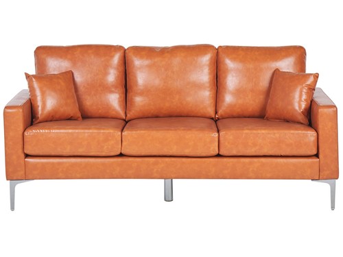 Seater faux leather sofa - seater,