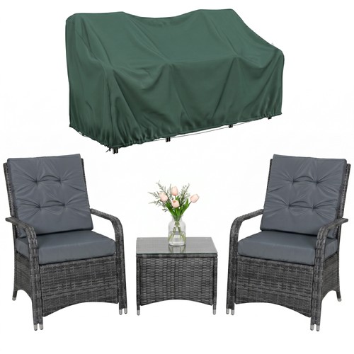 Outsunny rattan 3pcs chair - outsunny,
