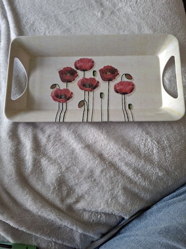 Poppy floral sandwich tray - tray, 39