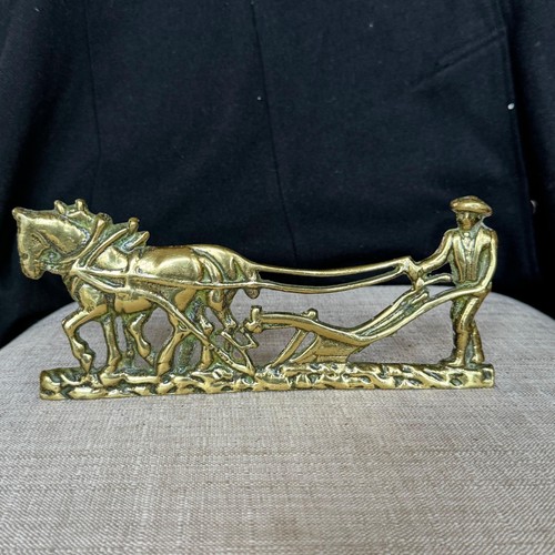 Vintage antique brass horse - vintage,