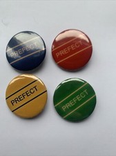 4 X Prefect School Pin Badges 
