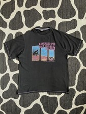 Vintage Y2K Kangaroo Poo Surf Graphic T-Shirt Black XL (Fits L) Y2K
