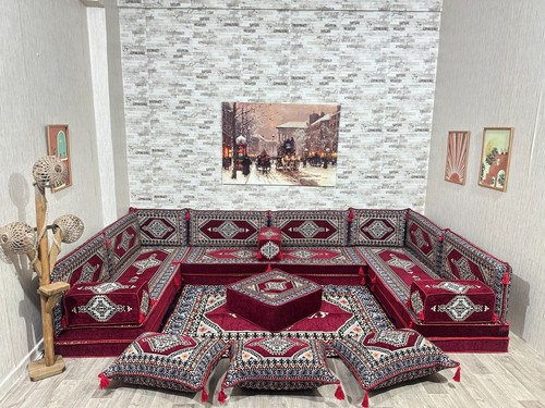 Shaped arabic corner majlis - shaped,