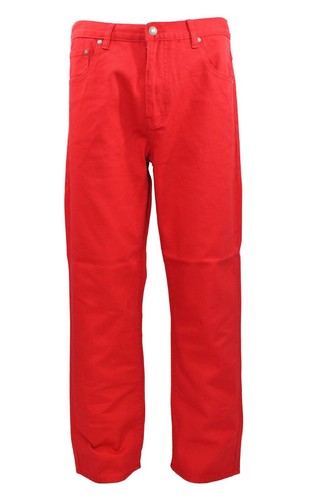 New mens red denim georgio - new,