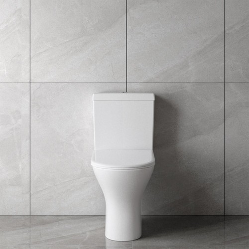 Bathroom close coupled toilet - bathroom,