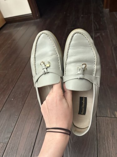 Women loafers grey - women, leather