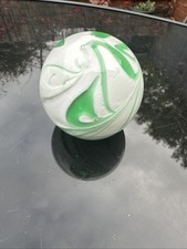 Vintage White And Green Swirl