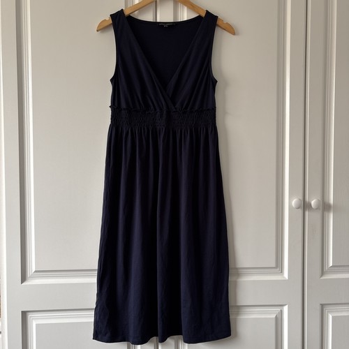 Ladies laura ashley navy faux - laura,