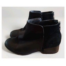 Brora Black Suede & Nubuck Leather Chelsea Boots Sz 39/ 5.5