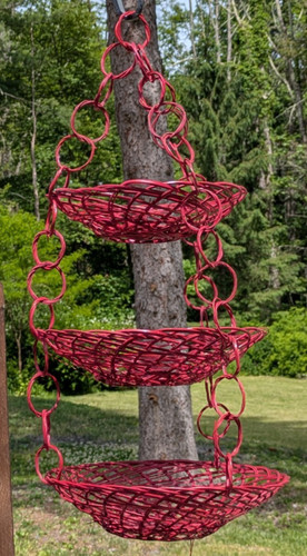 Vintage red wicker - red,