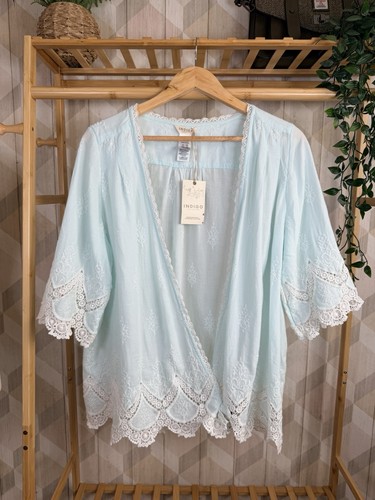 Indigo 100 cotton lace - indigo,