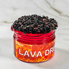 Wiggle Pop  Lava Drip Clear Slime - 4 oz Red Lava Slime Rocky Crunch, Kids Adult