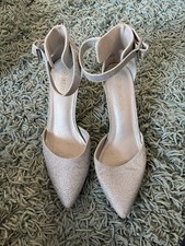 Silver Prom Dress Shoes Size 8