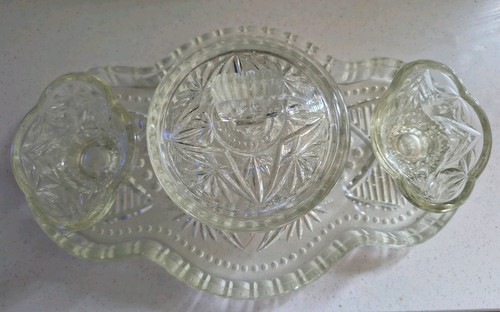 Glass dressing table set with - dressing,