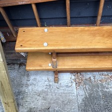 Vintage Wooden School Gym Bench 