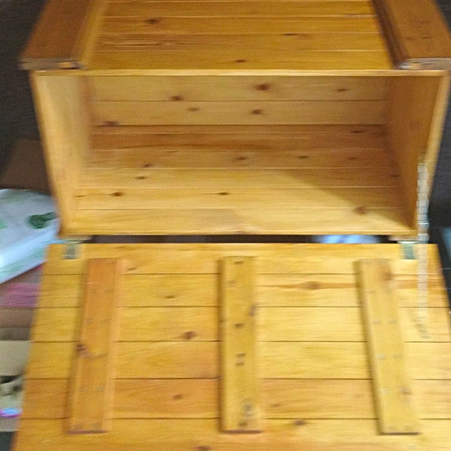 Wooden storage chest trunk - wooden,