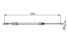 Handbrake cable 1 987 482 431 BOSCH for PORSCHE 911 911 Convertible 911 Targa