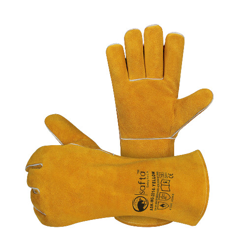 Leather welding gloves heat - gloves,