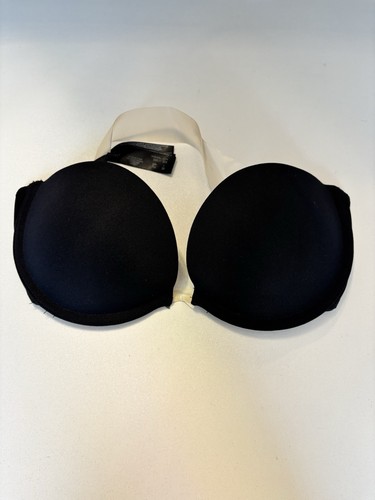 Black strapless stick bra - black,