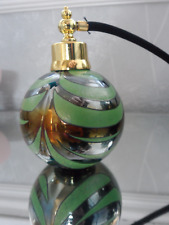 STUNNING! Vintage Iridescent Glass Perfume Atomiser Bottle