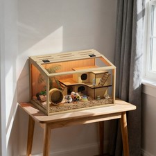 Wooden Hamster Cage Small Animals Pet Rodent Mouse Guinea Pig Play Exercise Pen