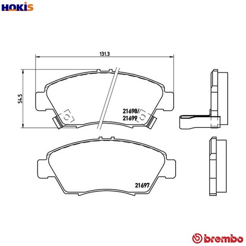 Brake pad set disc - disc,