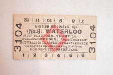 Railway Platform Ticket BR (S) Waterloo (No.9)