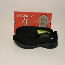 Skechers Go Walk 4 Slip-On Shoes. Size UK 8 - BLACK