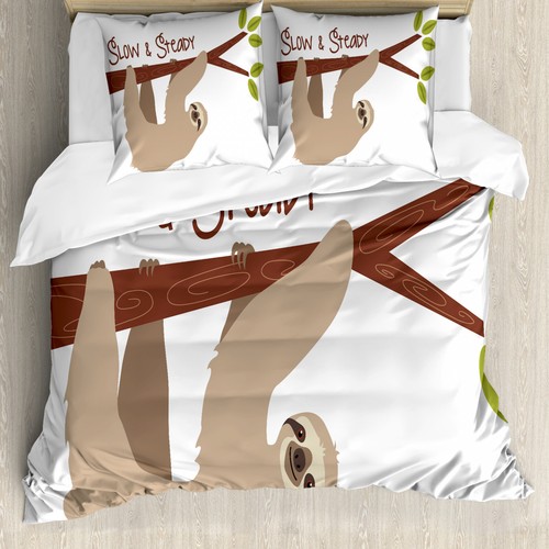 Sloth duvet cover cartoon - cover,